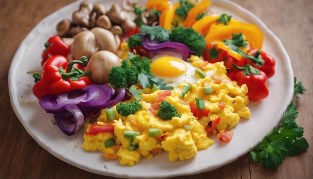 veggie packed scrambled eggs