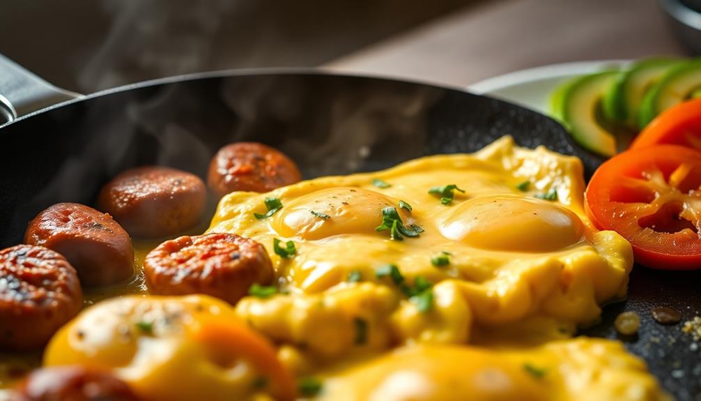 sausage and eggs combination