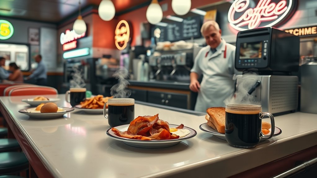 coffee houses and diners