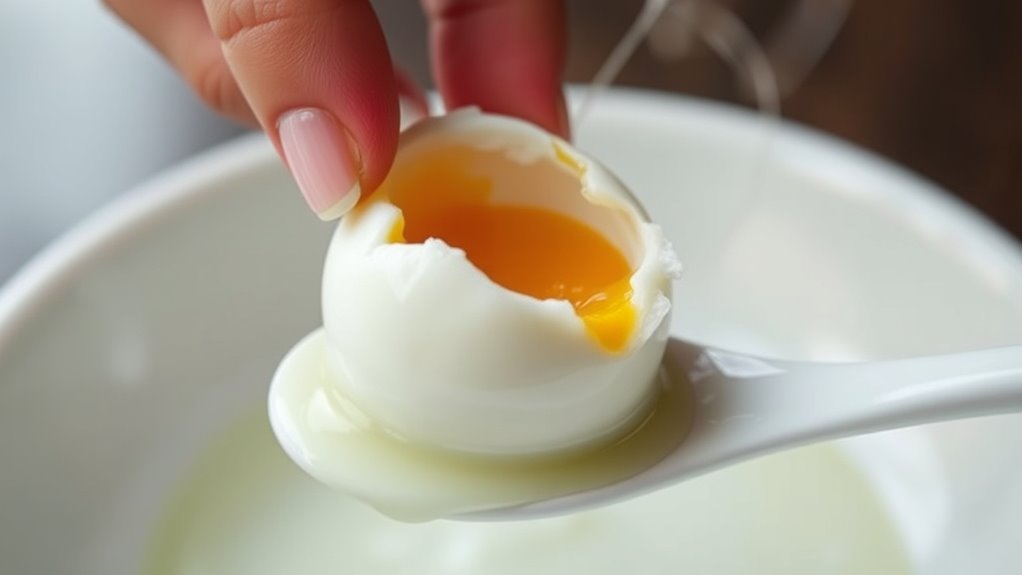 gently lift eggs carefully