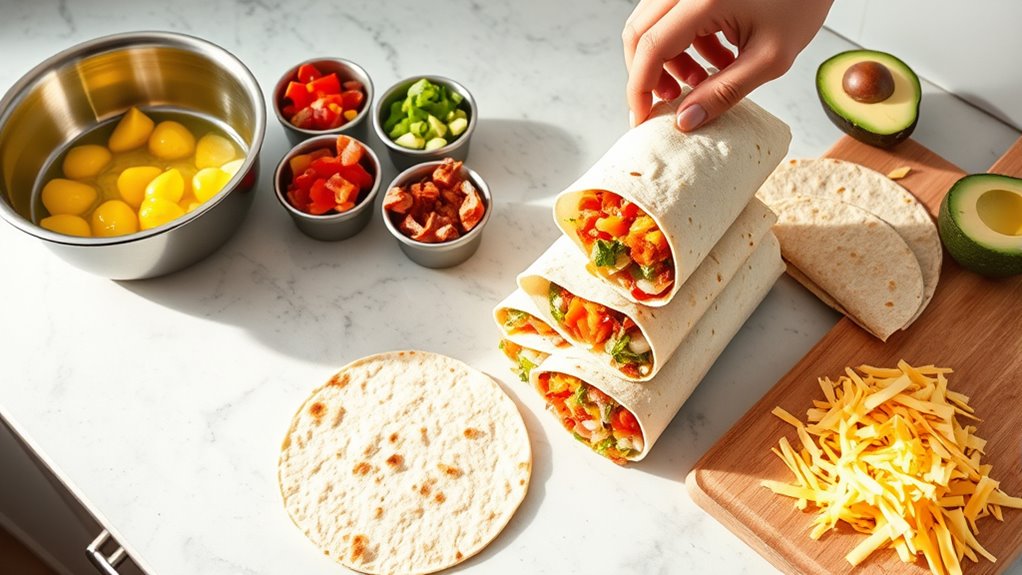 prepare assemble wrap reheat