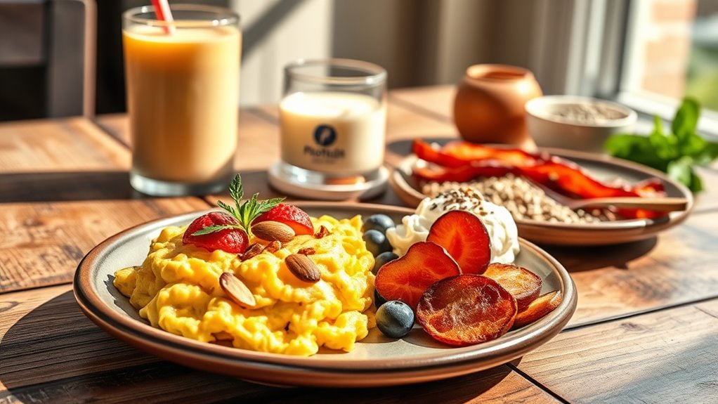 add protein rich breakfast ingredients