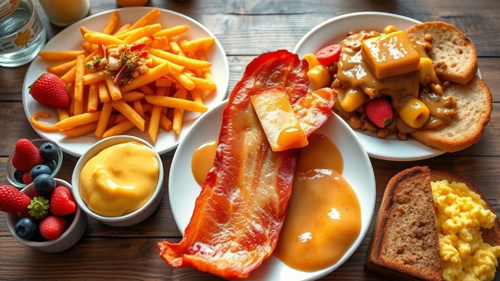 bacon eggs and variety