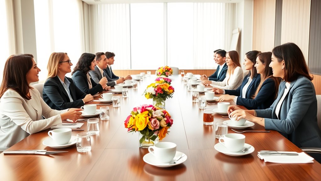 balanced professional inviting atmosphere