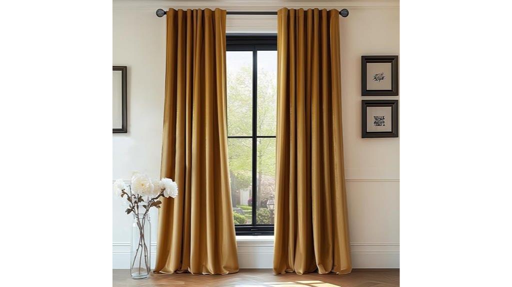 brown 84 inch blackout drapes