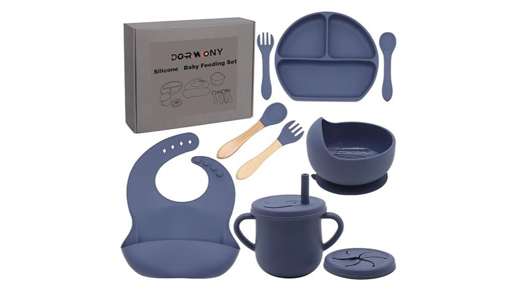 complete silicone baby feeding set
