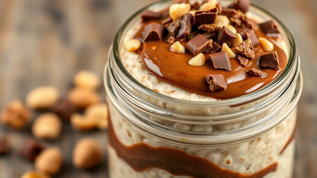 creamy chocolate peanut oats