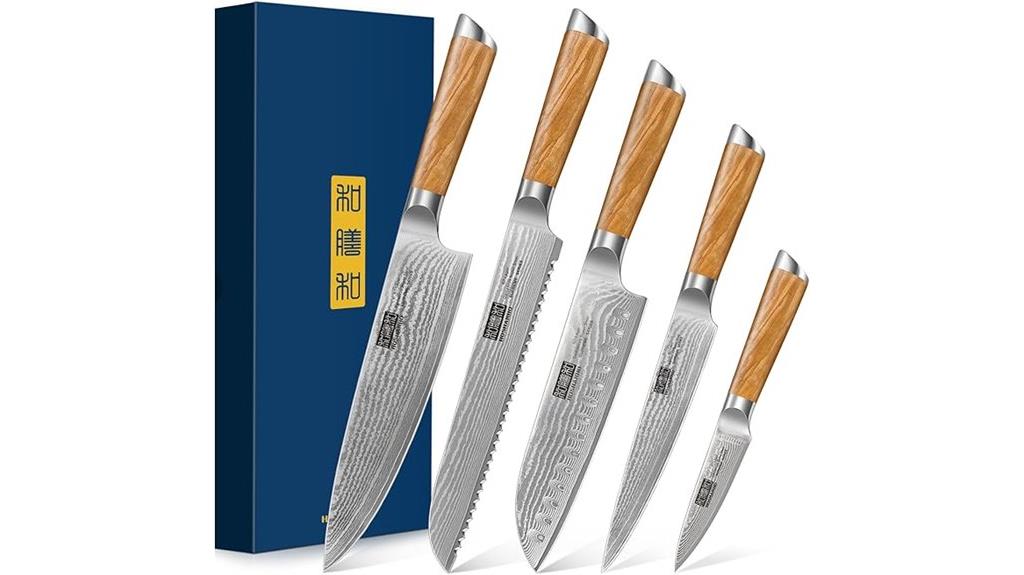 damascus steel olive wood