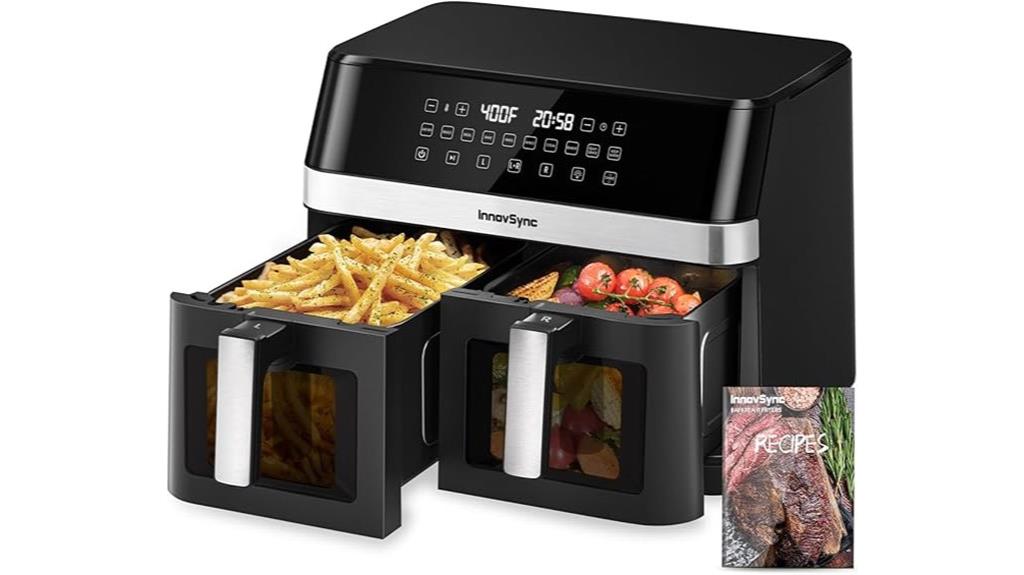 dual basket touchscreen air fryer