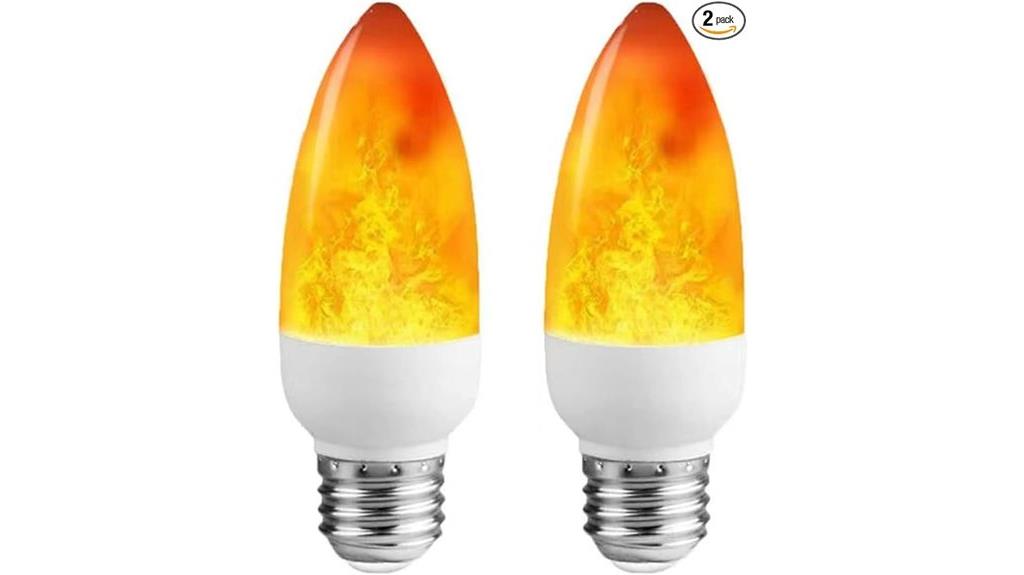 flickering candle light bulb