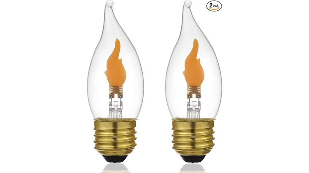 flickering candle light bulbs