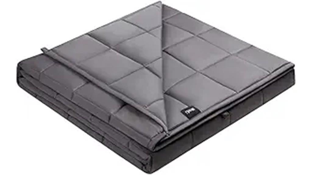 grey weighted cooling blanket