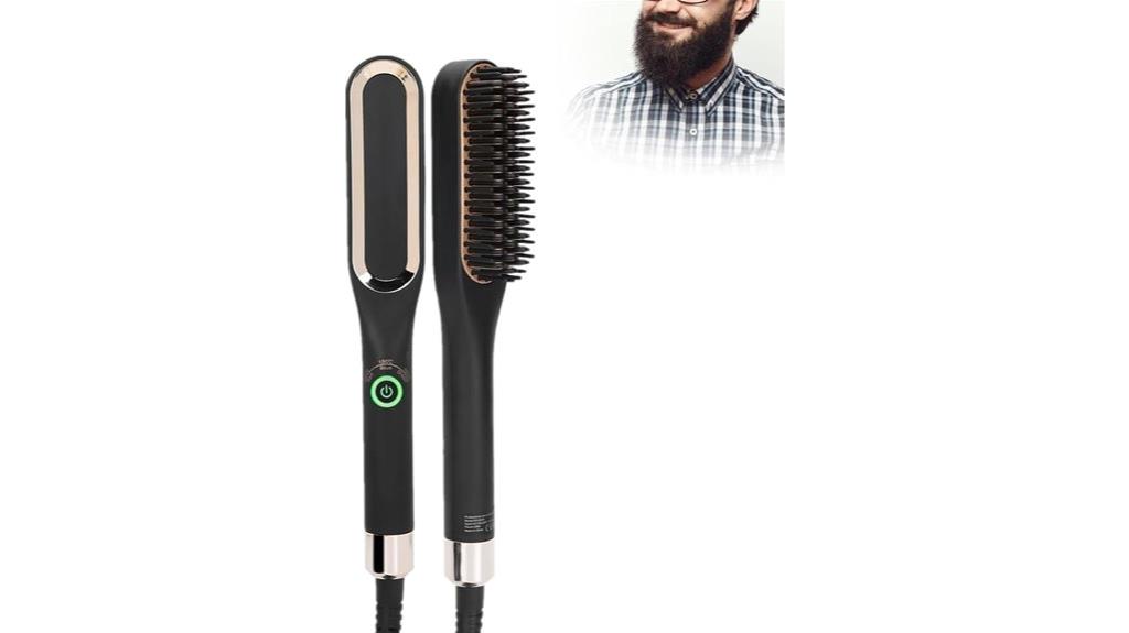 heated beard straightening brush