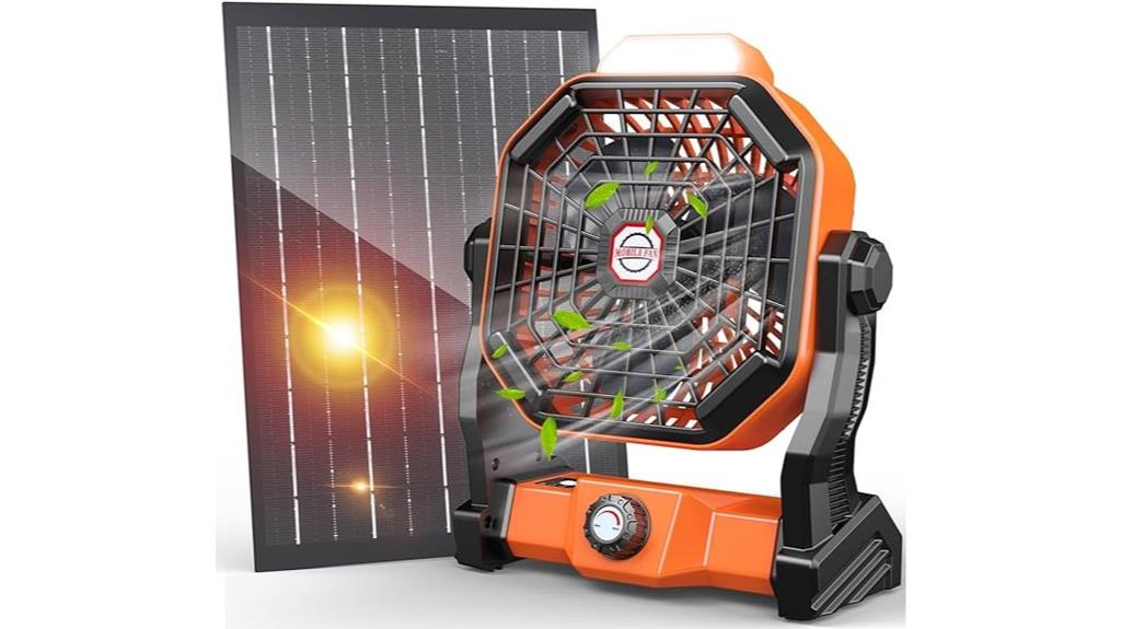 high capacity solar fan