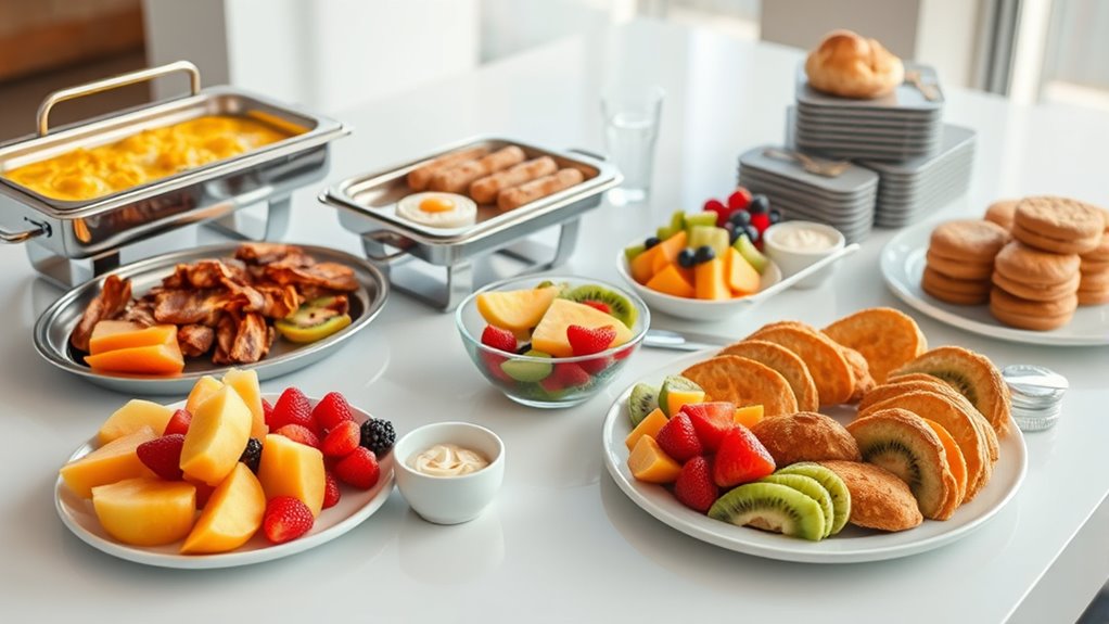 hot and cold breakfast options