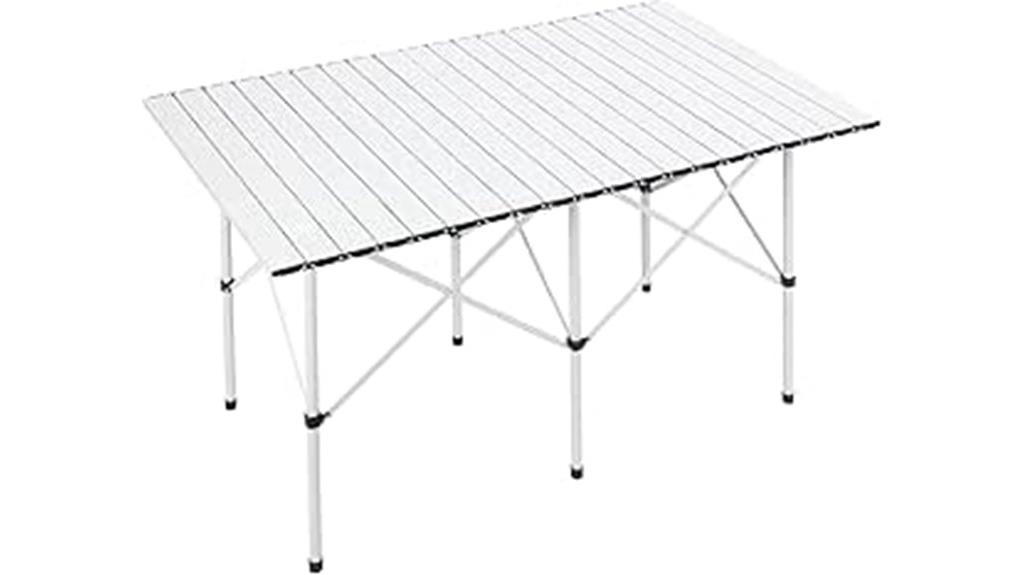 lightweight aluminum camping table