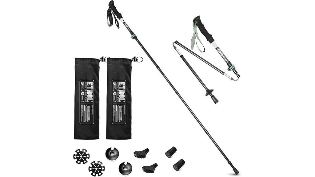 lightweight collapsible trekking poles