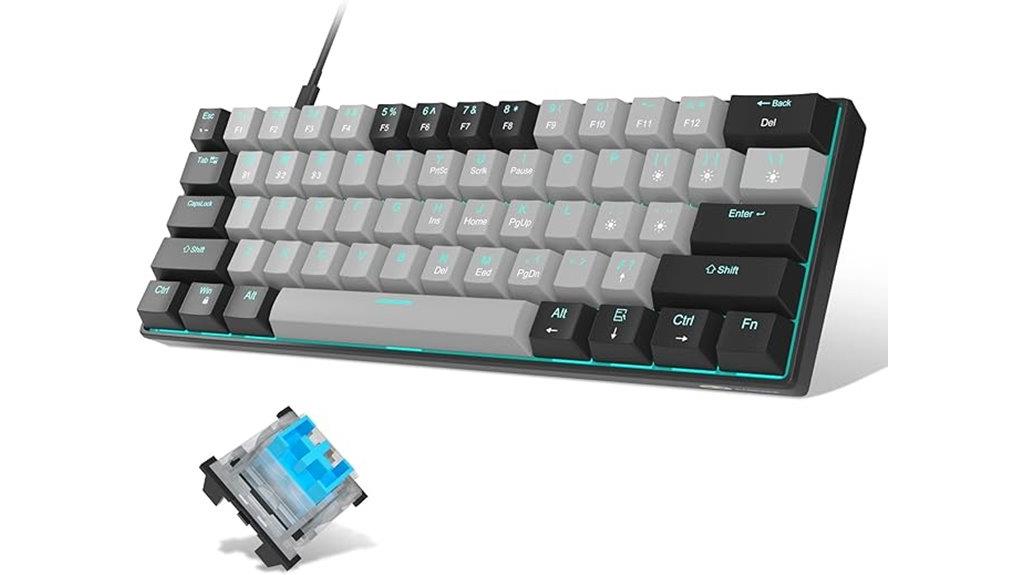 mechanical blue switch keyboard