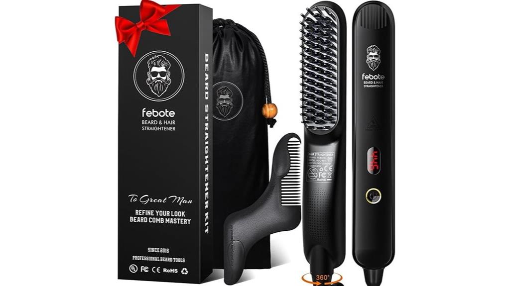 men s ionic hair straightening brush