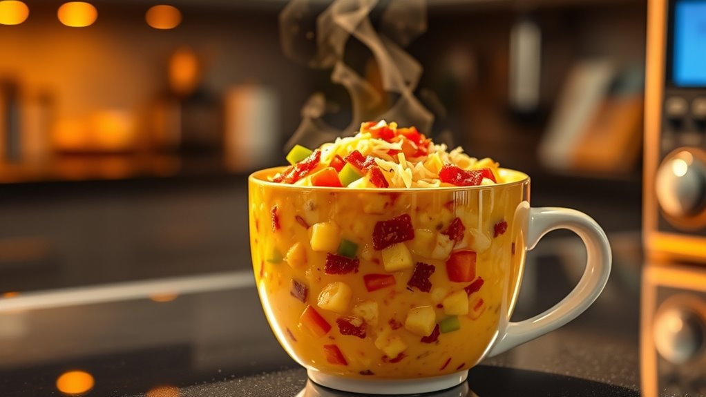 microwave savory protein breakfast