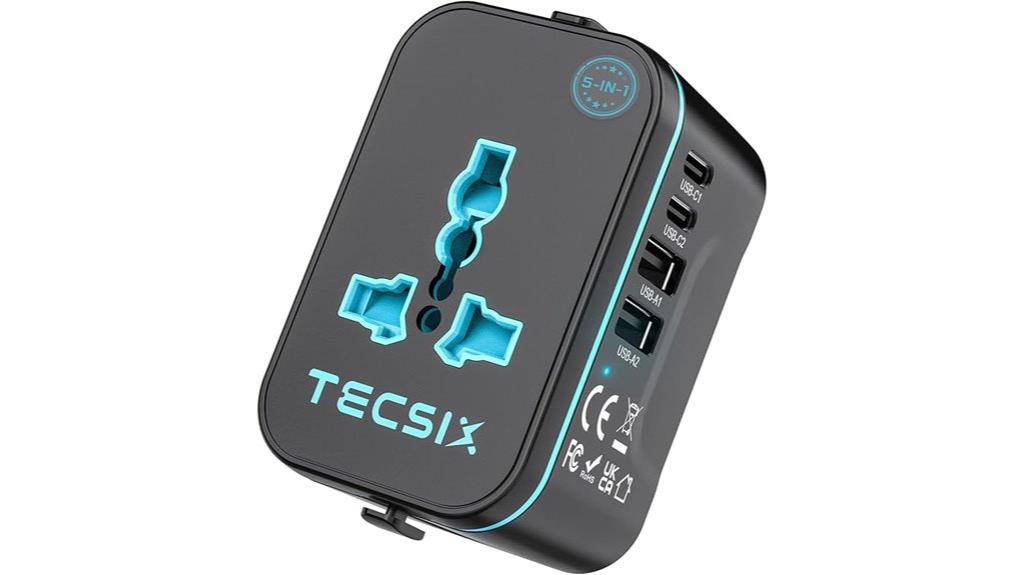 multi outlet usb travel adapter