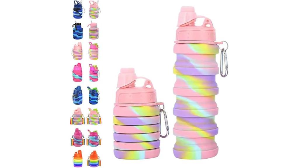 pink 16oz collapsible bottle