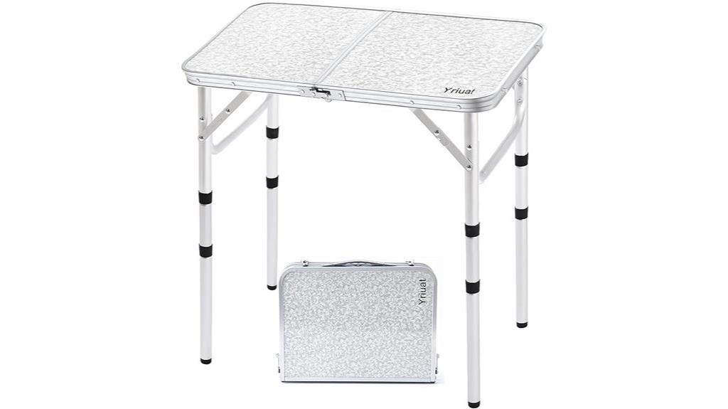 portable aluminum folding table