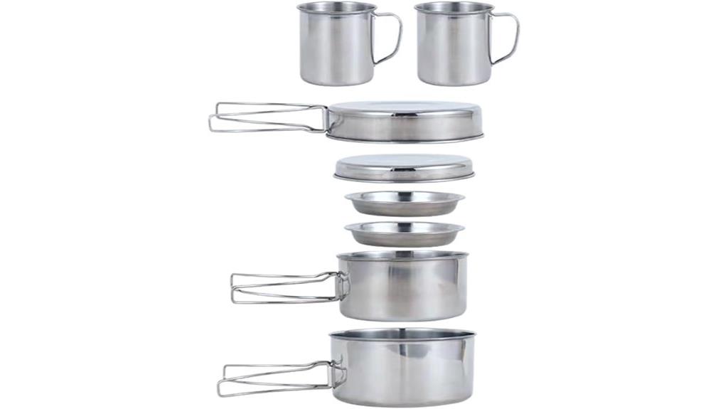 portable camping cookware set