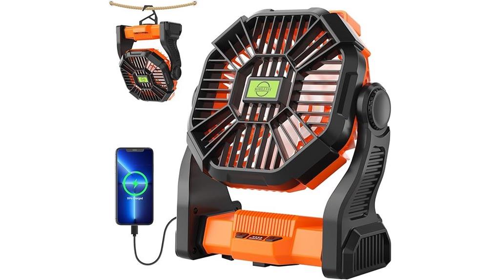 portable fan with led