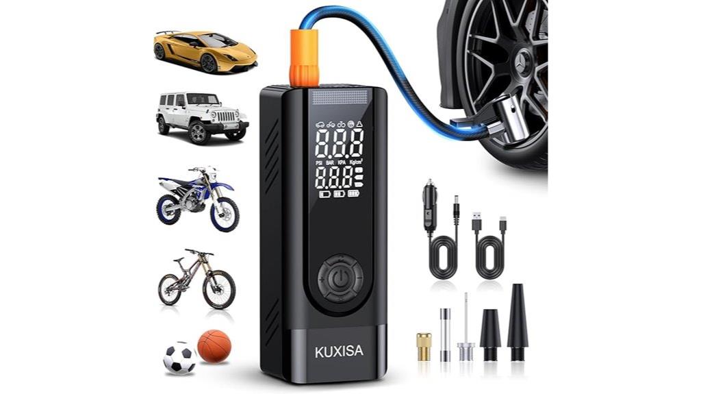 portable tire inflator with digital gauge