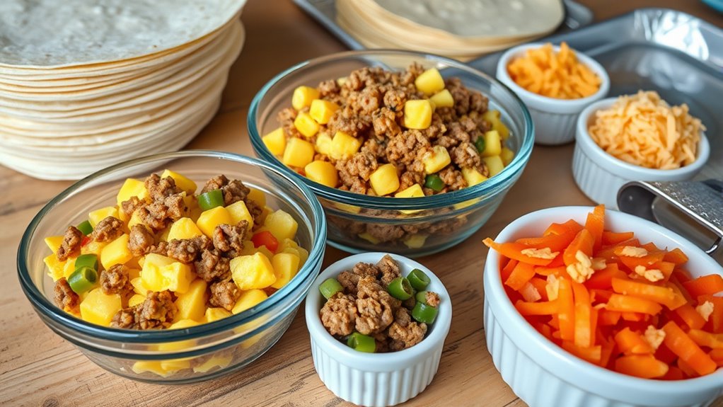 prepare ingredients for assembly