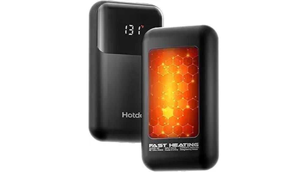 rechargeable hand warmer display