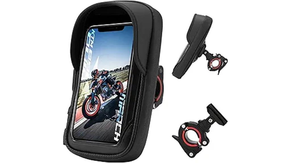 rotatable waterproof bicycle phone holder