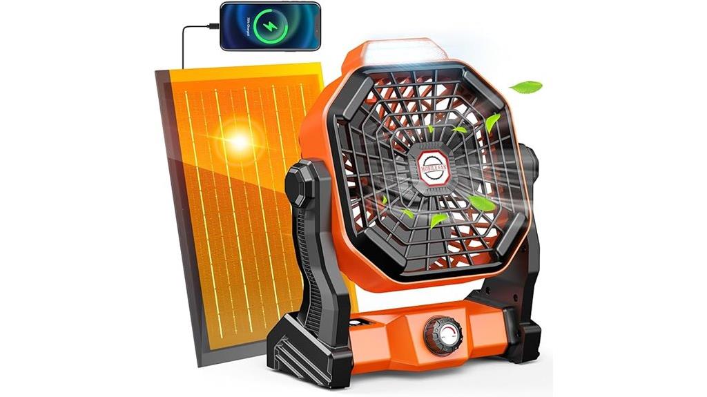 solar fan with lantern