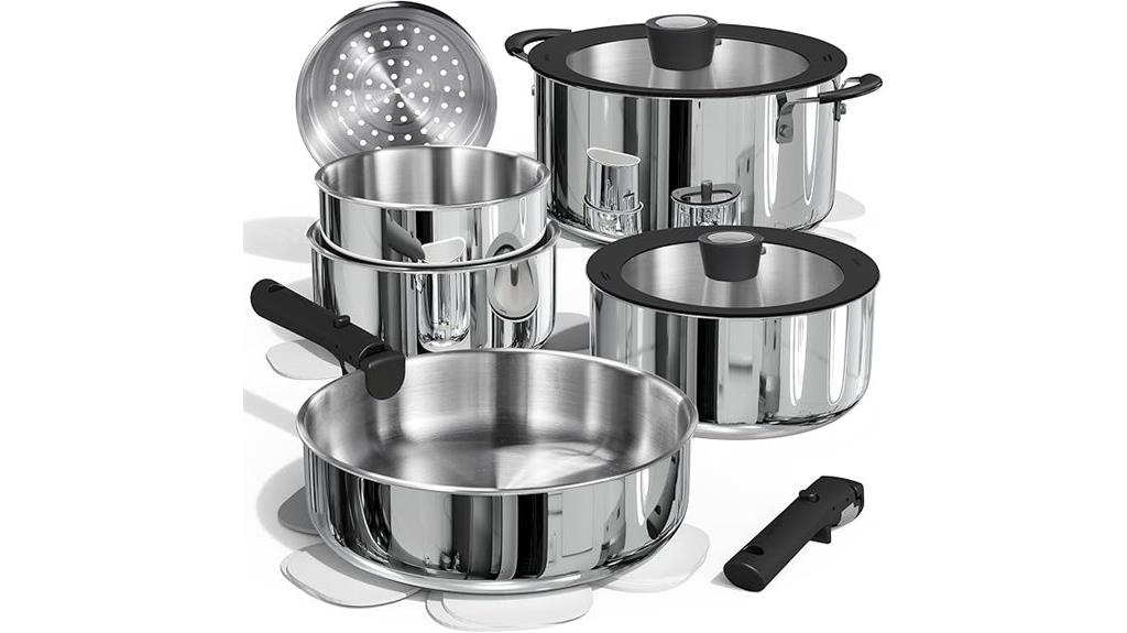 stainless steel cookware set