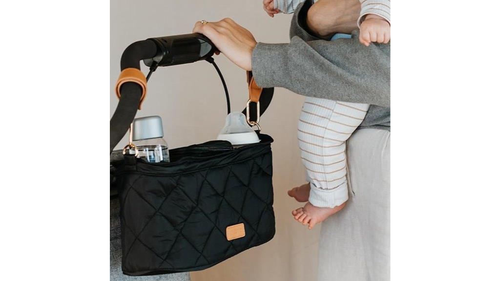 stylish stroller organizer with cup holders
