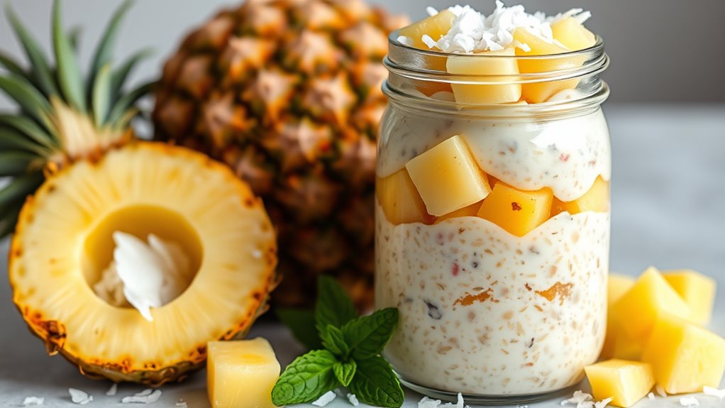 tropical overnight oat breakfast