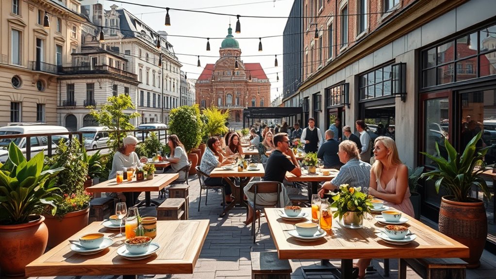 berlin outdoor brunch ambiance