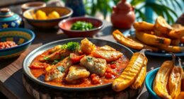 caribbean saltfish plantain breakfast