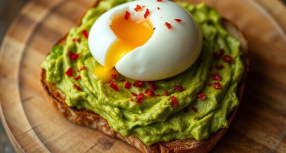 creamy avocado with spicy egg