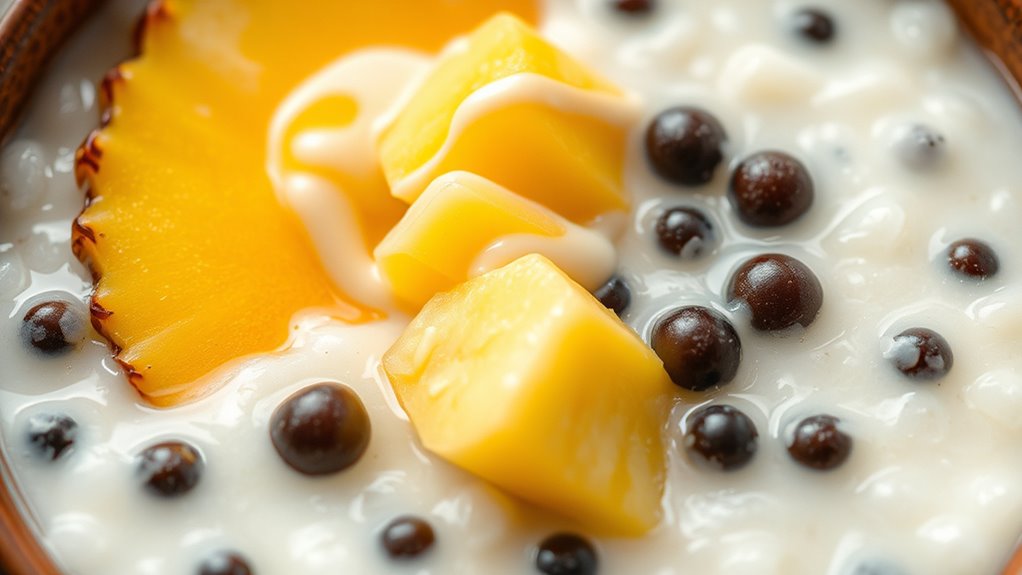 creamy tropical fruit breakfast