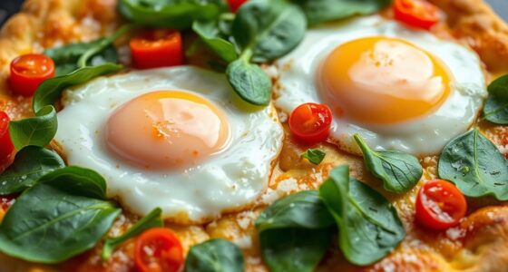 eggs spinach breakfast pizza