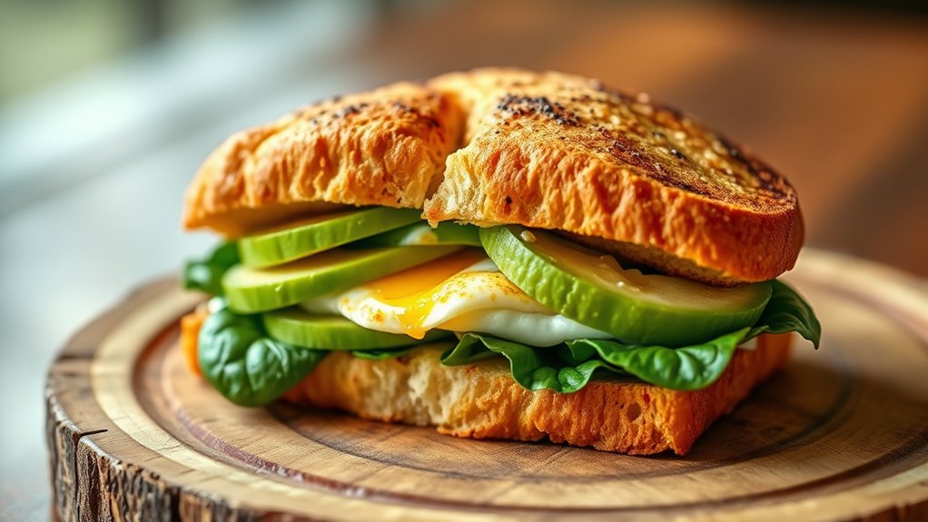 healthy avocado egg sandwich