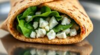 healthy whole wheat egg wrap