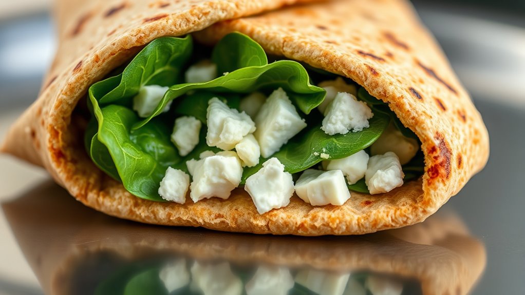 healthy whole wheat egg wrap