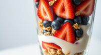 layered yogurt fruit parfait