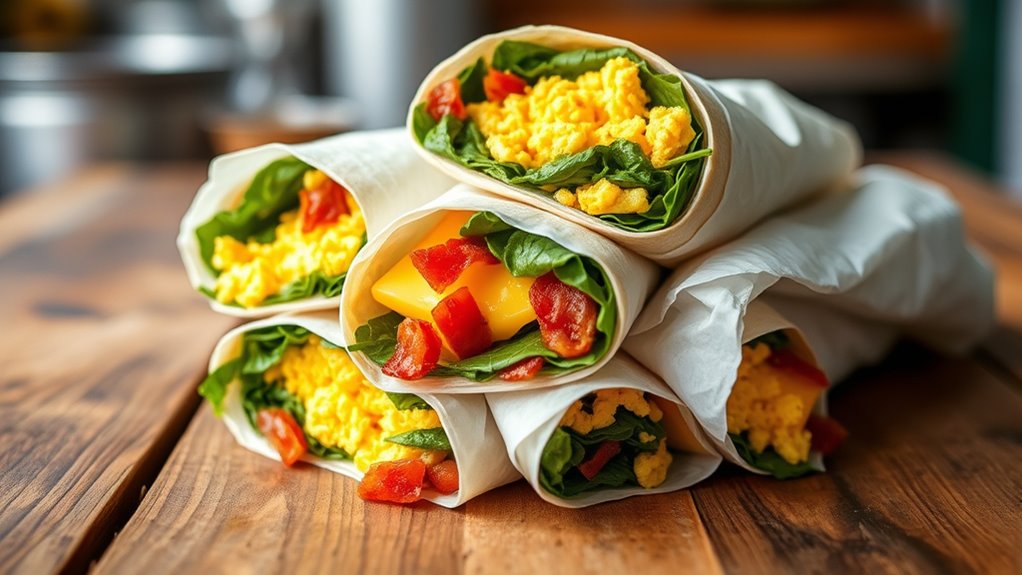 meal prep customizable breakfast wraps