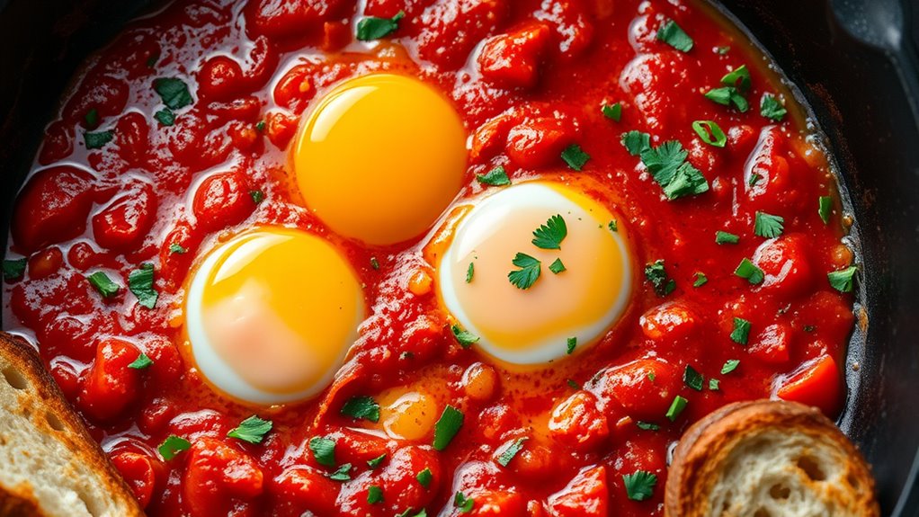 north african tomato egg dish