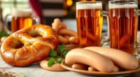 pretzels weisswurst beer