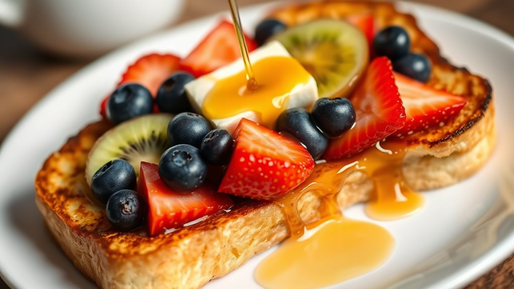 sweet breakfast with berries